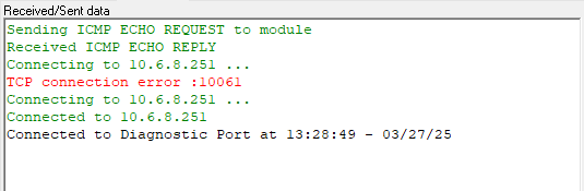 The server sends messages with a format